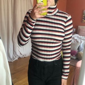 Striped turtleneck